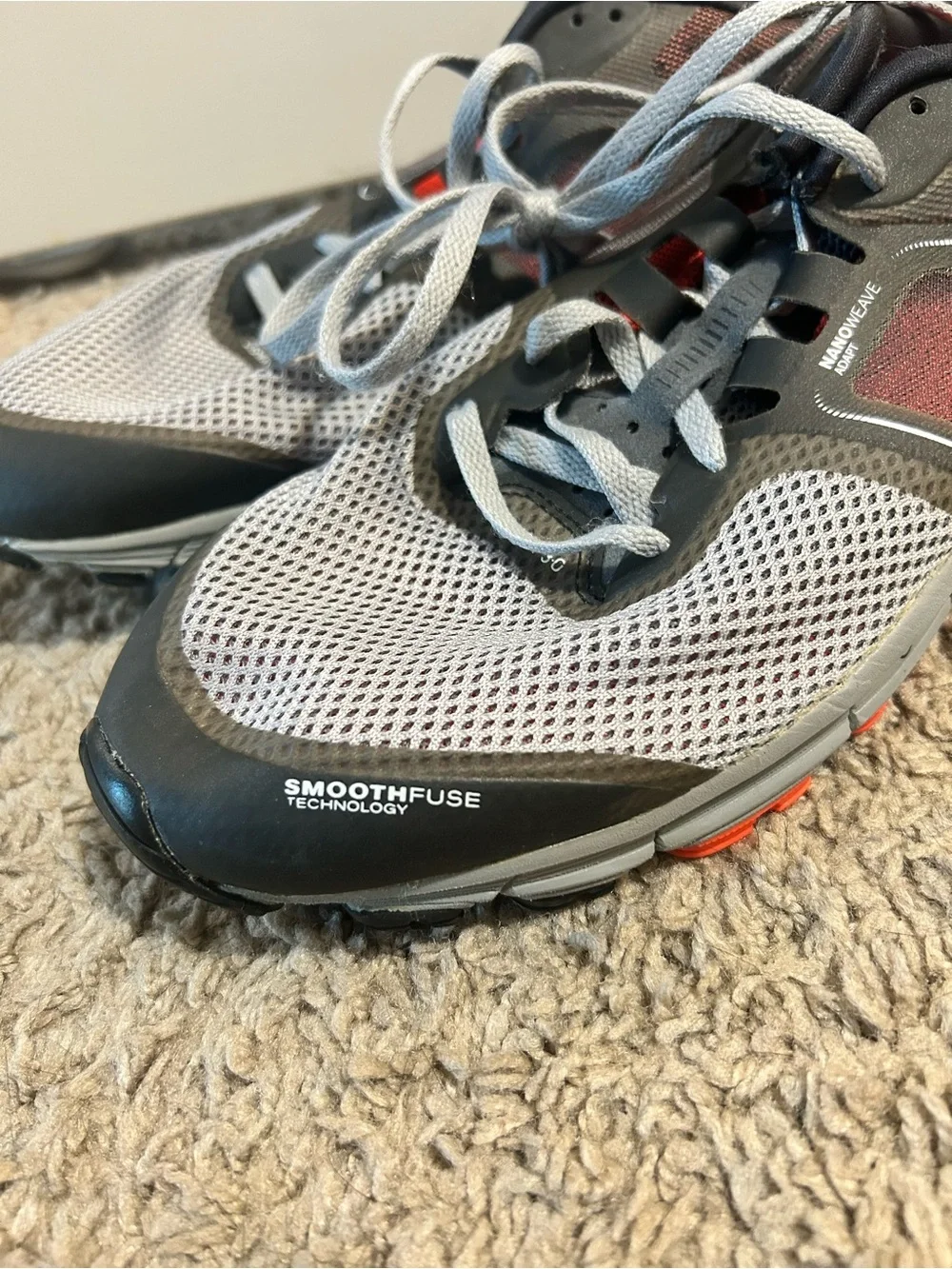 Reebok Men's Training Sneakers in Gray & Red